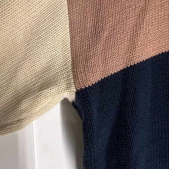 Zara ColorBlock Crewneck Knit Sweater size L - Picture 3 of 5